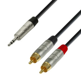 CABLE ADAM HALL K4YWCC0150 3,5 JACK STEREO TO 2 X RCA