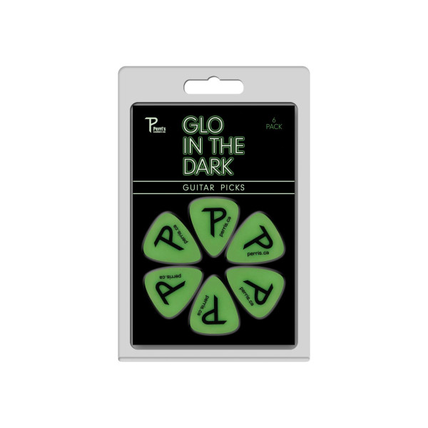 PERRI'S LP-GLO1 GLOW IN THE DARK GUITAR PICKS PACK