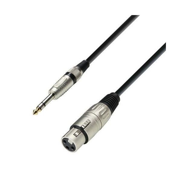 ADAM HALL K3BFV0300 XLR FEMALE to 6.3mm JACK STEREO 3m MICROPHONE CABLE