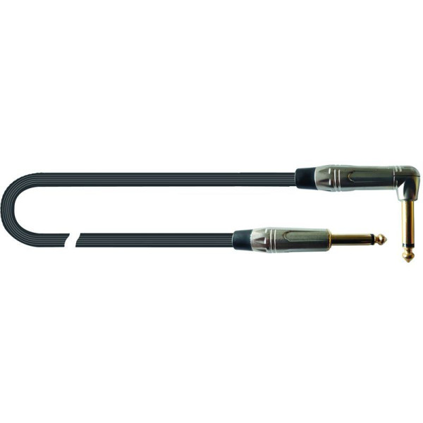 QUIKLOK JR6 SL JUST 6.3mm MONO JACK to 6.3mm MONO ANGLED JACK 6m INSTRUMENT CABLE