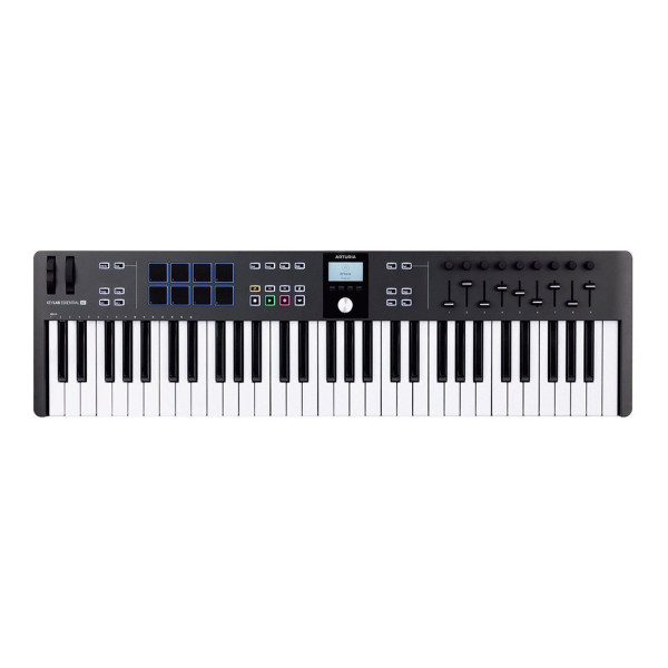 ARTURIA KEYLAB ESSENTIAL 61 MkIII BLACK USB MIDI KEYBOARD CONTROLLER