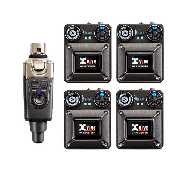 XVIVE U4R4 BLACK 4R BUNDLE IN-EAR MONITOR WIRELESS SYSTEM