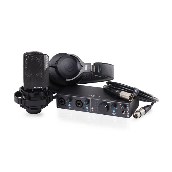 ARTURIA MINIFUSE RECORDING PACK BLACK AUDIO INTERFACE BUNDLE