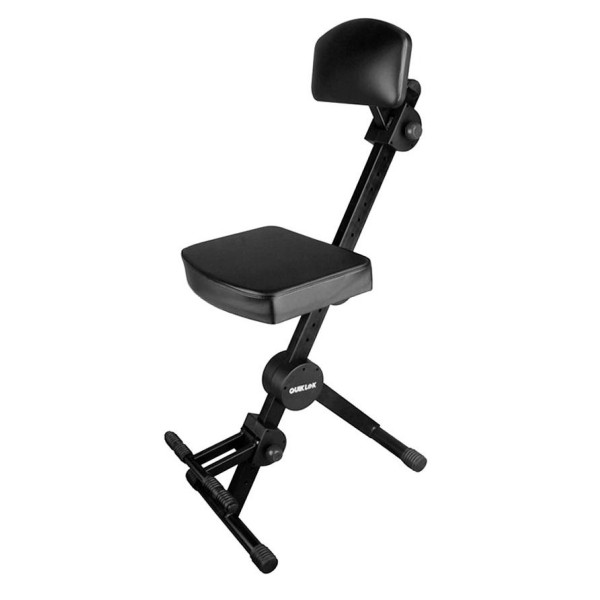 QuikLok DX-749 Musician Seat  with Backrest - quick setup stool