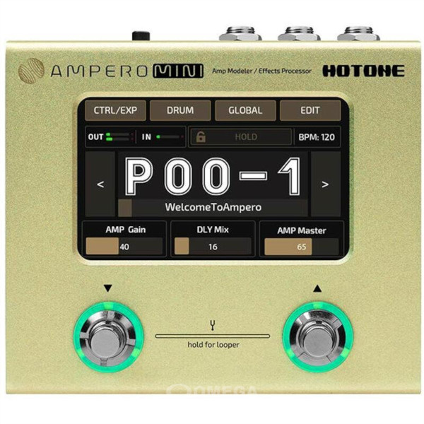 HOTONE MP-50MT AMPERO MINI AMP MODELLER MUSTARD MULTIEFFECT PEDAL