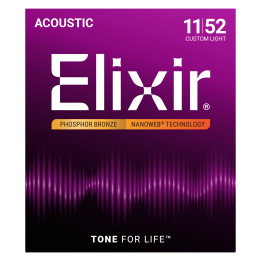 ELIXIR 011/52 CUSTUM-LIGHT PHOSPHOR BRONZE ŽICE ZA AKUSTIČNU GITARU