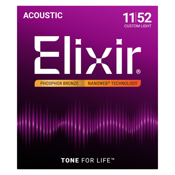 ELIXIR 011/52 CUSTUM-LIGHT PHOSPHOR BRONZE ŽICE ZA AKUSTIČNU GITARU