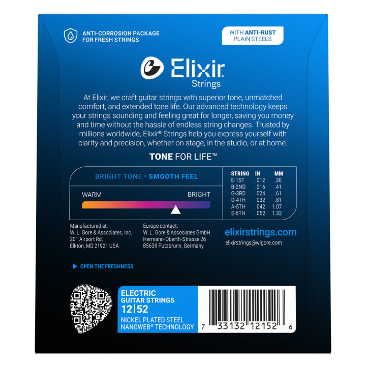 ELIXIR 012/52 HEAVY NANOWEB ŽICE ZA ELEKTRIČNU GITARU
