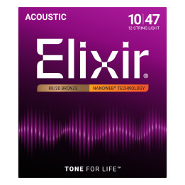 ELIXIR 12 STRINGS 010 NANOWEB ŽICE ZA AKUSTIČNU GITARU