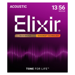 ELIXIR 013/56 MEDIUM NANOWEB ŽICE ZA AKUSTIČNU GITARU