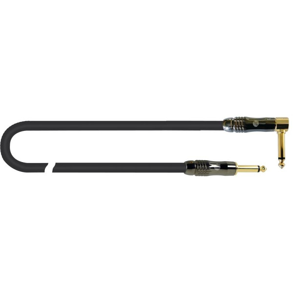 QUIKLOK ITST JR 3 INSTRUMENT CABLE BLACK 3M ANGLED